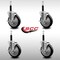 Service Caster 5'' SS Black Poly Swivel 3/4'' Expanding Stem Caster Set with Brake, 4PK SCC-SSEX20S514-PPUB-BLK-TLB-34-4 - alternate 3